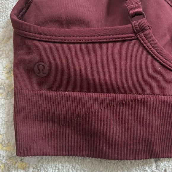 Lululemon Maroon Sports Ebb To Street Bra size 4 - Picture 4 of 7